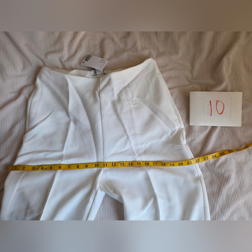 H&M Bead-embellished Pants white (PANTS ONLY). NWT. Top separately sold - Picture 13 of 16
